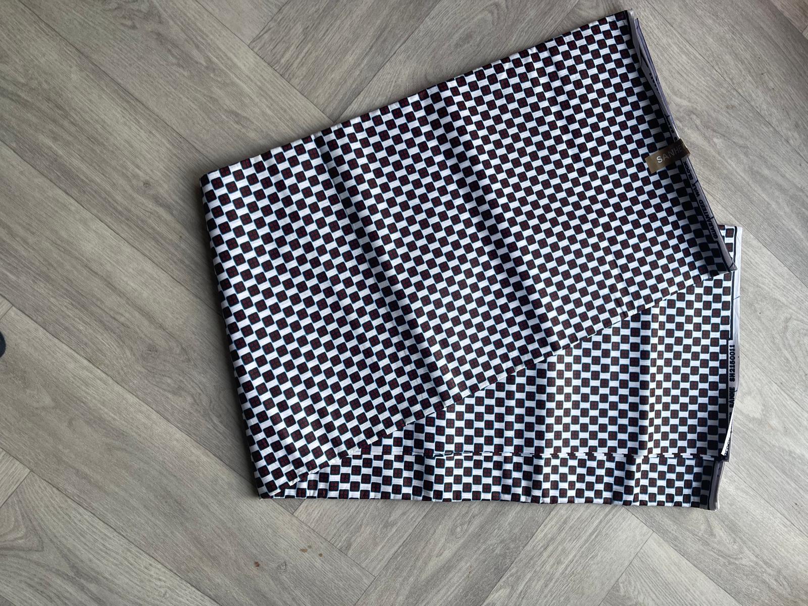 Black and White Checkered Fabric