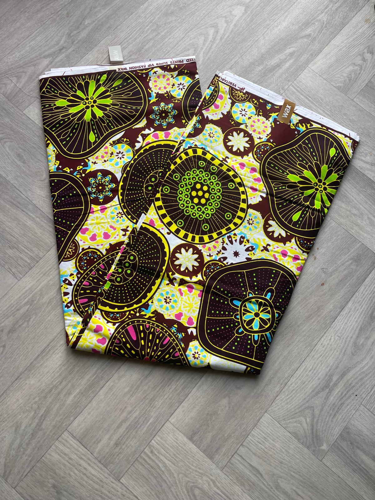 Colorful Fabric with Floral Patterns
