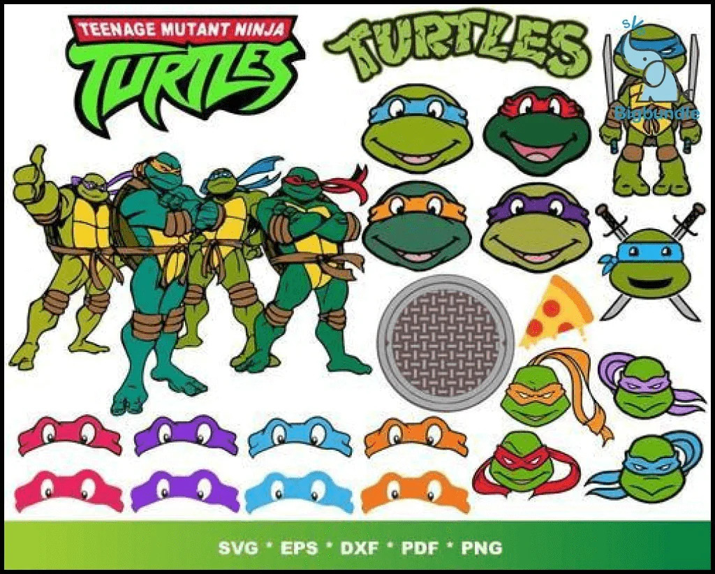 1000 files Ninja Turtles svg , Digital Download