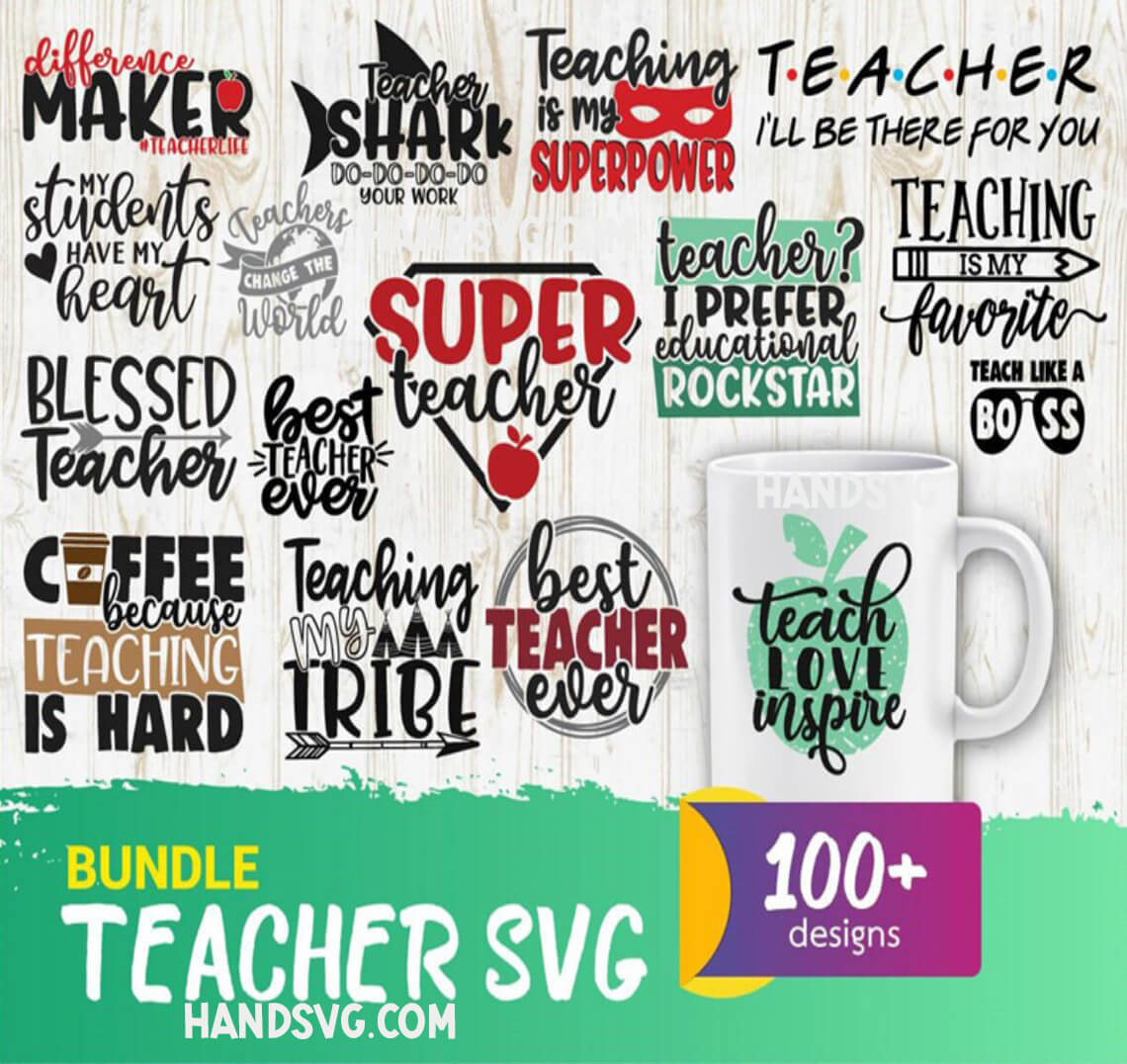 100+ Teacher Bundle Svg, Svg Bundle, Teacher Bundle Svg