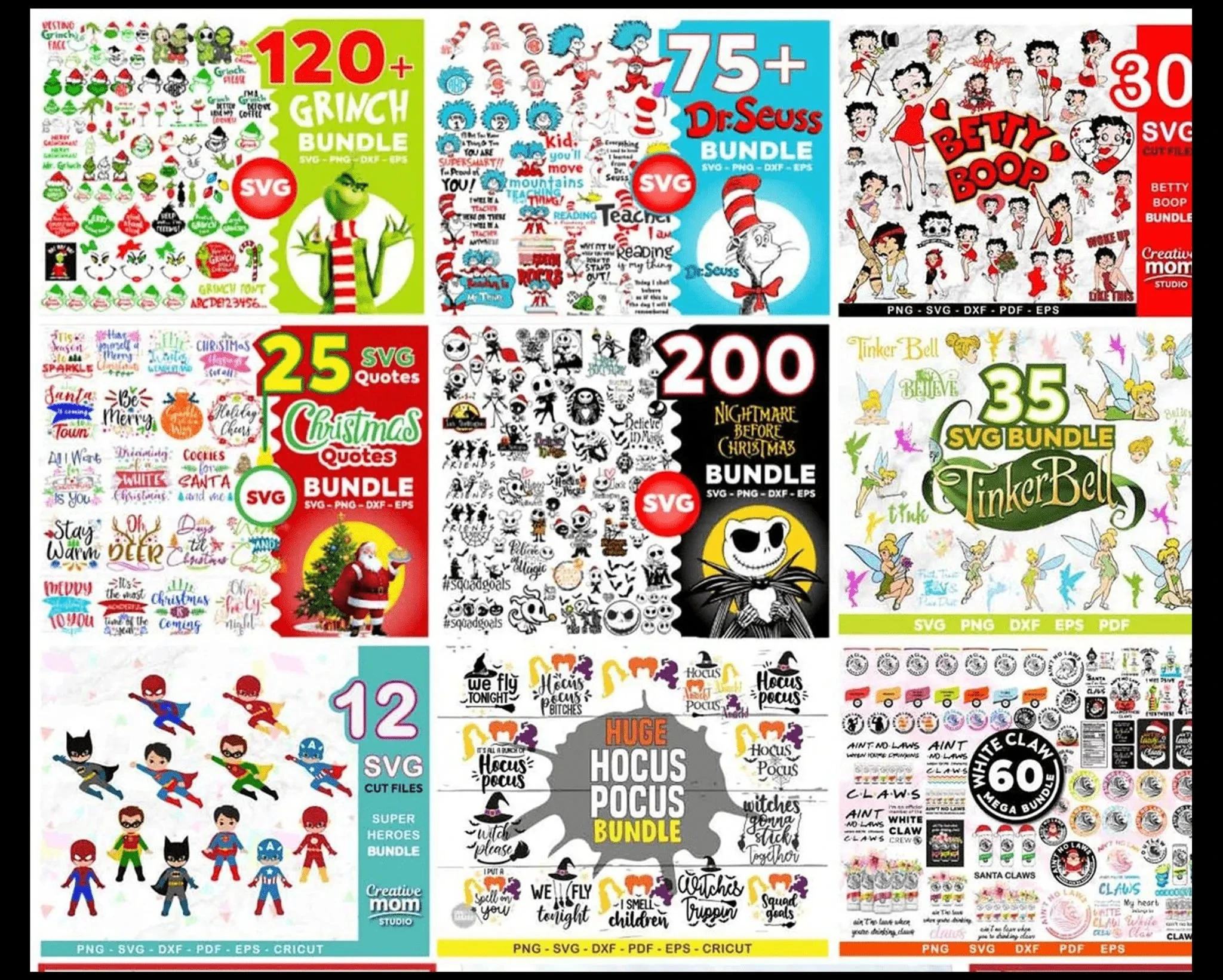 200,000 SVG Design Mega Bundle | Includes 300 Themed Bundles for Cricut & Silhouette