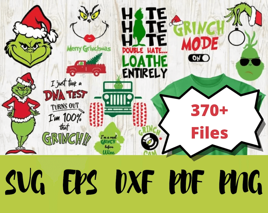 Grinch SVG Files: Grinch Face SVGs, Hand Designs & More for Crafts