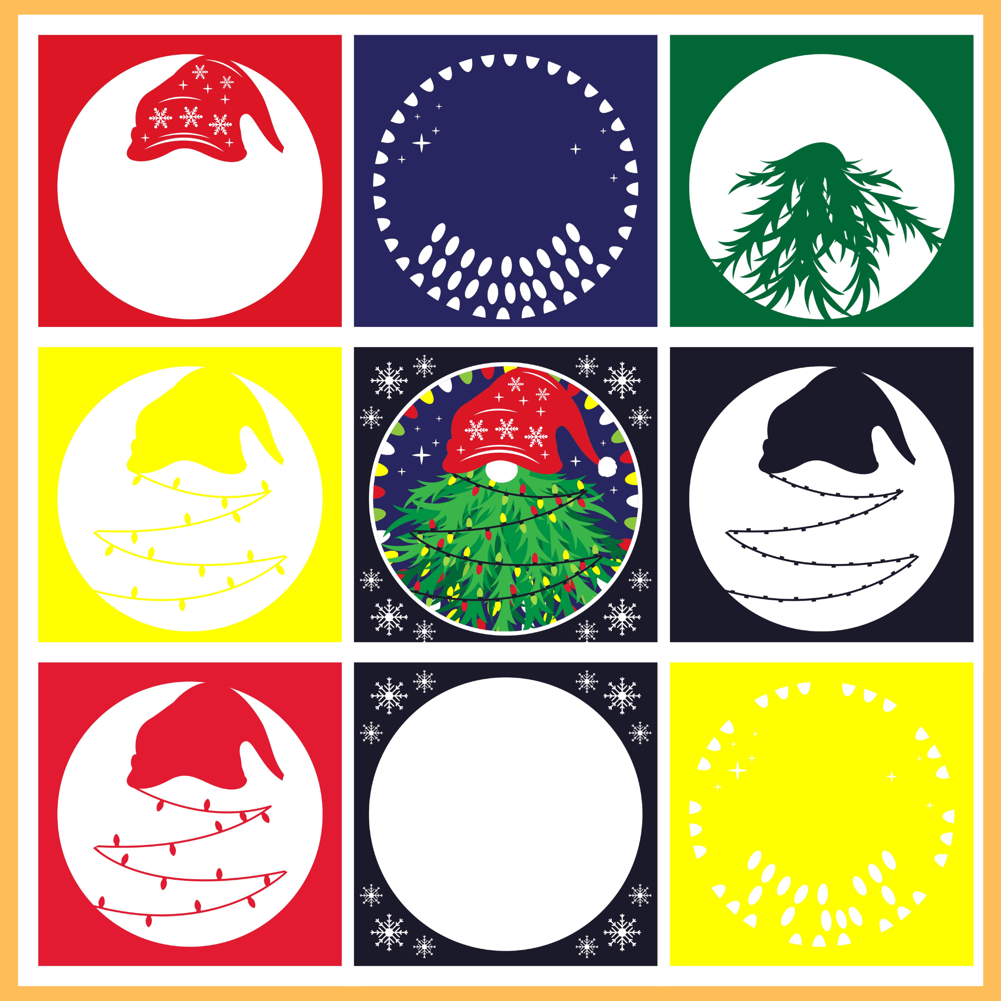 3D Christmas Gnome Shadow Box SVG – Layered Cut File for Cricut & Silhouette