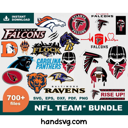700+ NFL SVG Bundle – Football Team Logos & Designs for Cricut & Silhouette