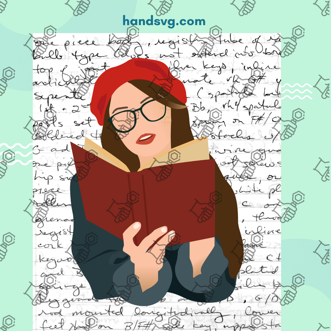 A Girl Read SVG
