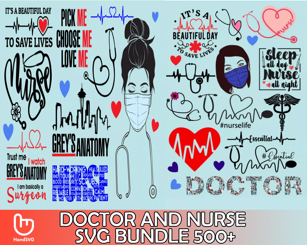 Doctor & Nurse SVG Bundle – 500+ Medical-Themed Designs! 🏥💉