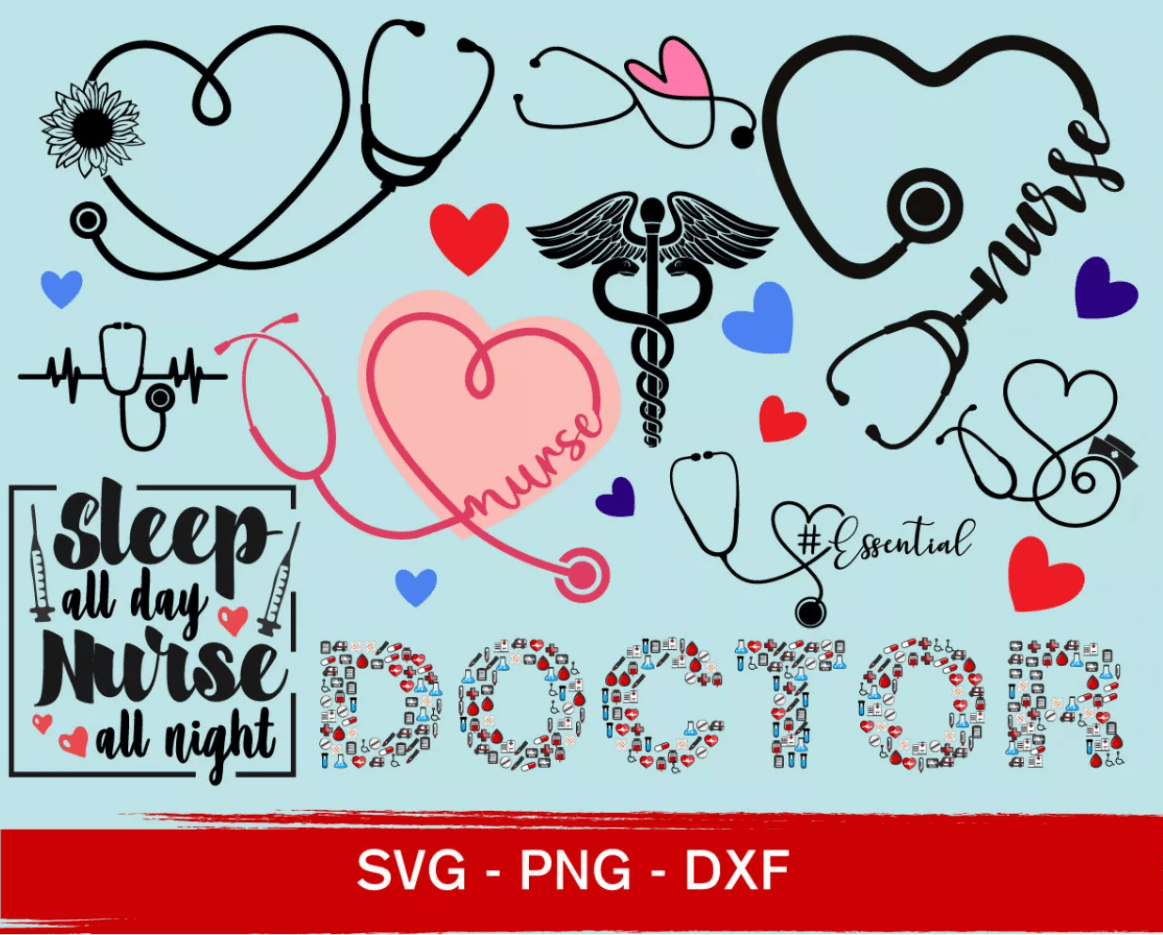 Doctor & Nurse SVG Bundle – 500+ Medical-Themed Designs! 🏥💉