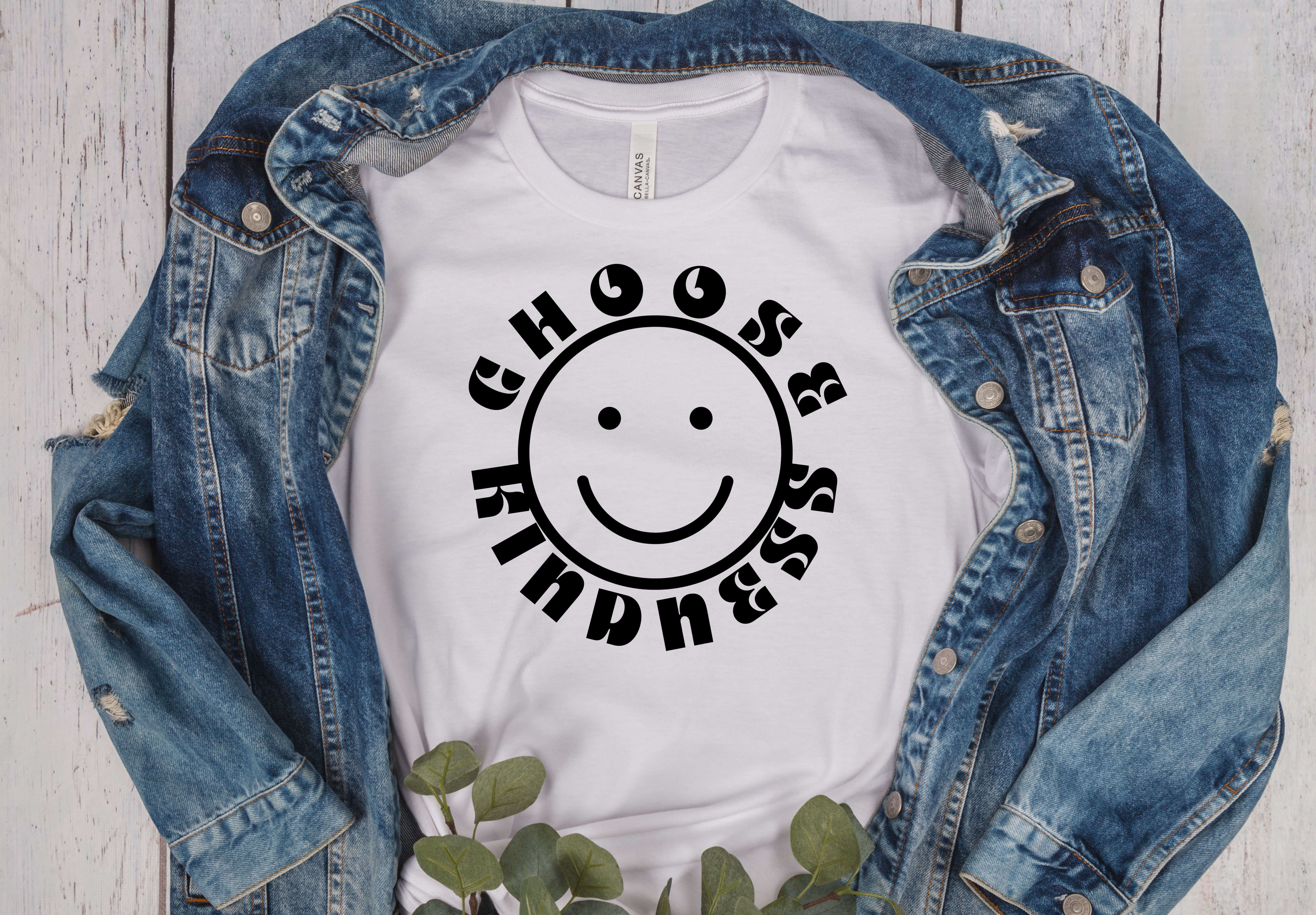 Choose Kindness SVG | Wavy Stacked Boho Design | Be Kind & Kind Vibes Digital Files | Instant Download for Cricut & Silhouette