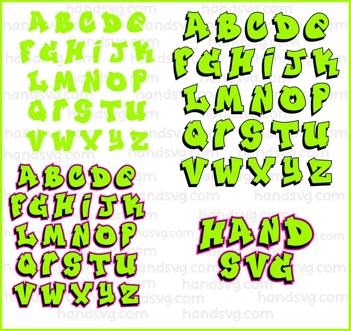 Fresh Prince Font SVG Bundle | 80+ Graffiti Alphabet Letters for Cricut & Silhouette | Hip-Hop Style Font for DIY Projects & Custom Designs