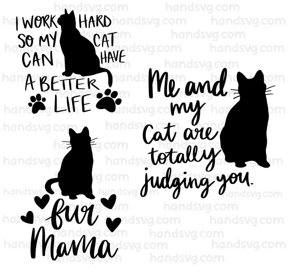 🐾 Funny Cat SVG Bundle | Cute Kitten SVG | Crazy Cat Lady SVG | Cat Lover Cut Files for Cricut & Silhouette 🐾