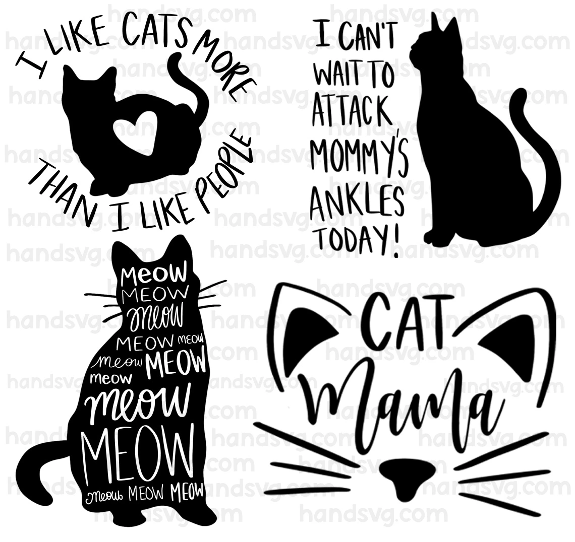 🐾 Funny Cat SVG Bundle | Cute Kitten SVG | Crazy Cat Lady SVG | Cat Lover Cut Files for Cricut & Silhouette 🐾