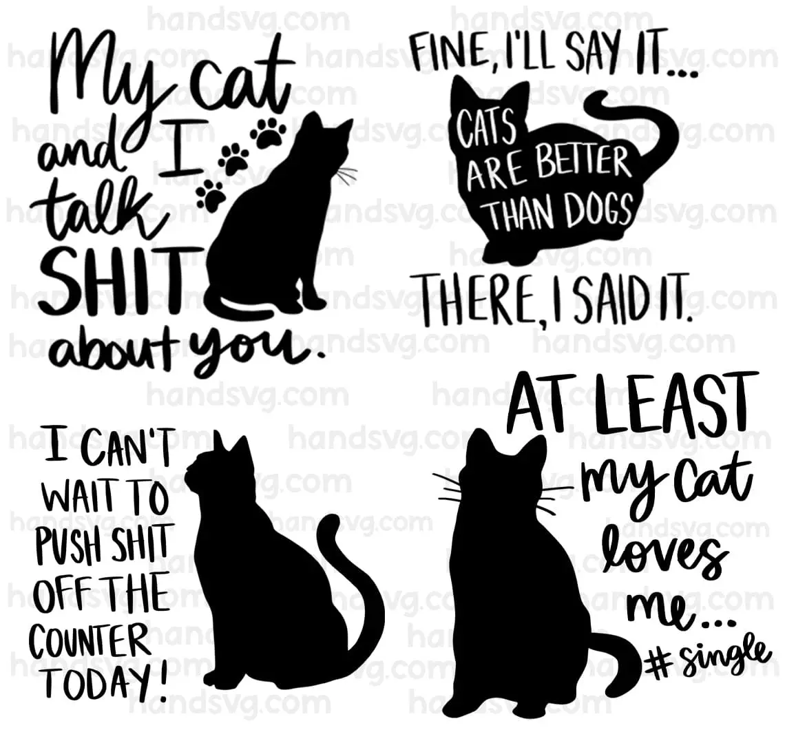 🐾 Funny Cat SVG Bundle | Cute Kitten SVG | Crazy Cat Lady SVG | Cat Lover Cut Files for Cricut & Silhouette 🐾