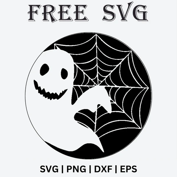Ghost Spider Halloween Keychain SVG Free Download | Spooky & Fun PNG Files for Cricut