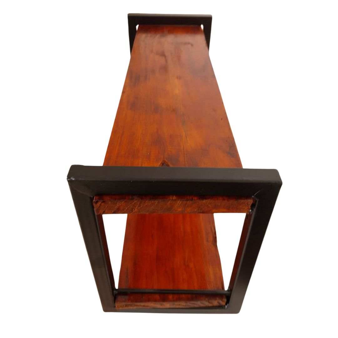 Prateleira Modelo Industrial Em Madeira E Metal