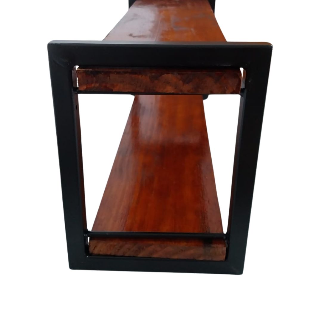 Prateleira Modelo Industrial Em Madeira E Metal