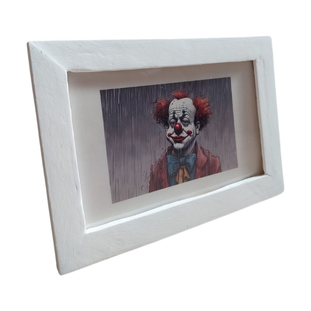 Quadro Decorativo  Pagliaço sotto la pioggia