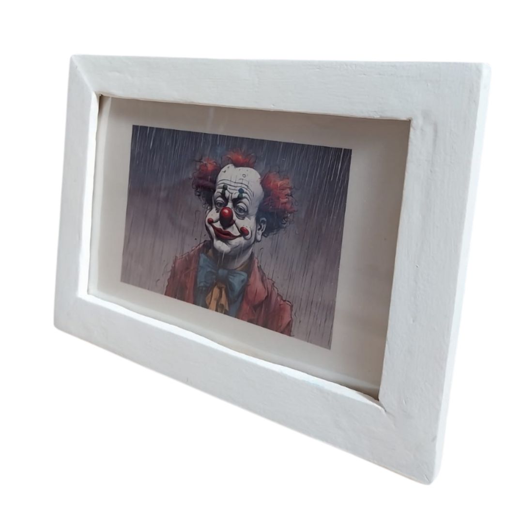 Quadro Decorativo  Pagliaço sotto la pioggia