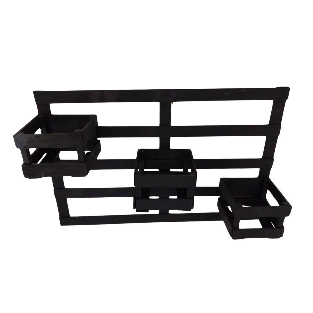 Painel De Madeira Floreira Suporte Parede Suspenso