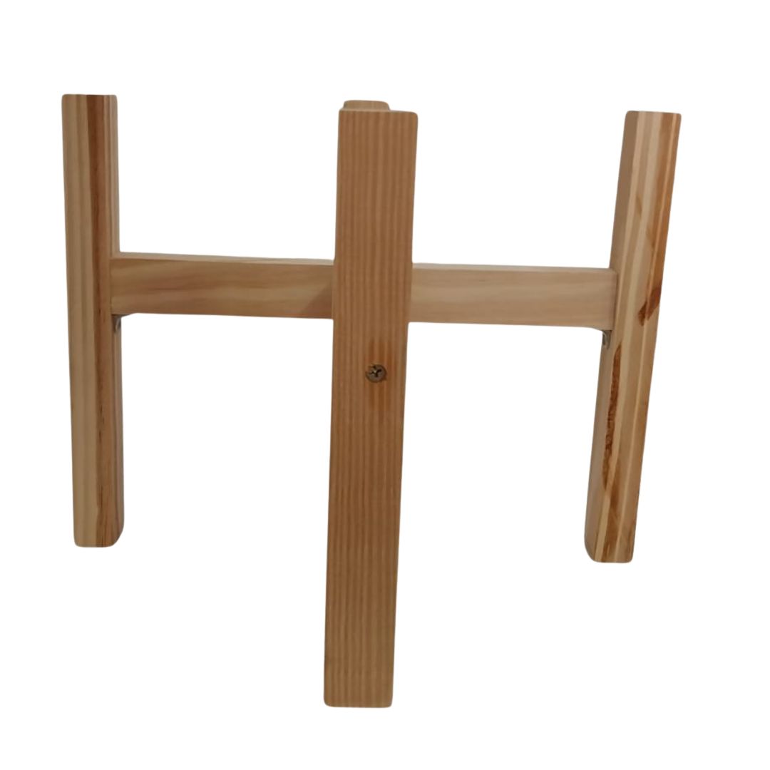 Suporte Para Vaso De Planta Para Chão Em Madeira