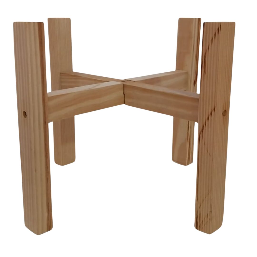 Suporte Para Vaso De Planta Para Chão Em Madeira