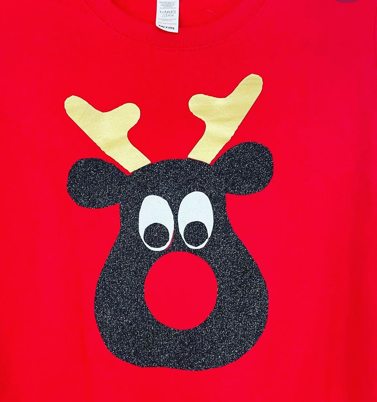 Kids Red Reindeer Themed sweatshirt