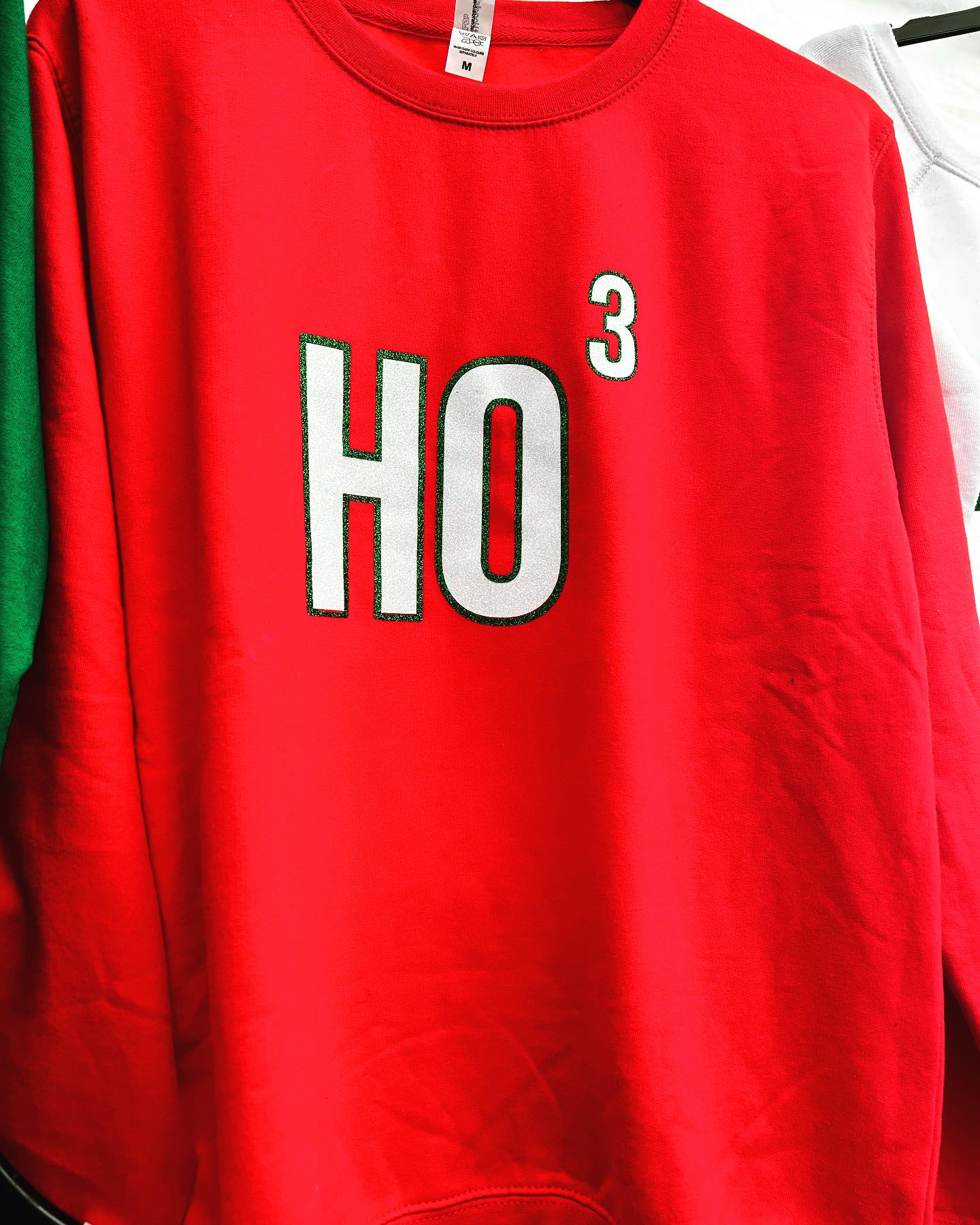 HO³ Red Holiday Sweatshirt: Festive Comfort & Cheer for the Season