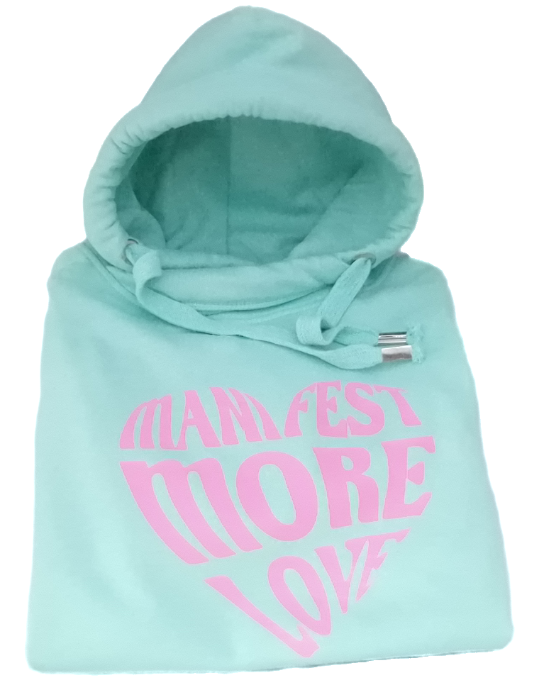 SPEARMINT Green Cowl Neck Hoodie