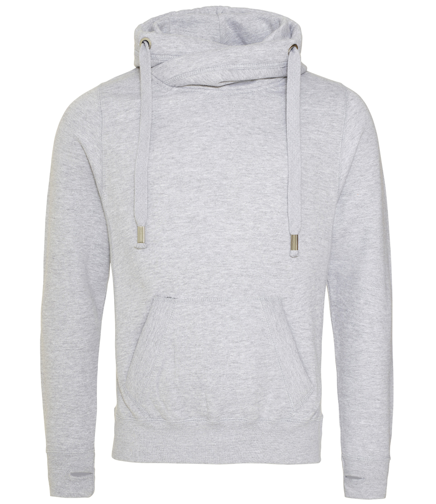 Cozy Cowl Neck Hoodie: Embrace Happiness in Heather Grey