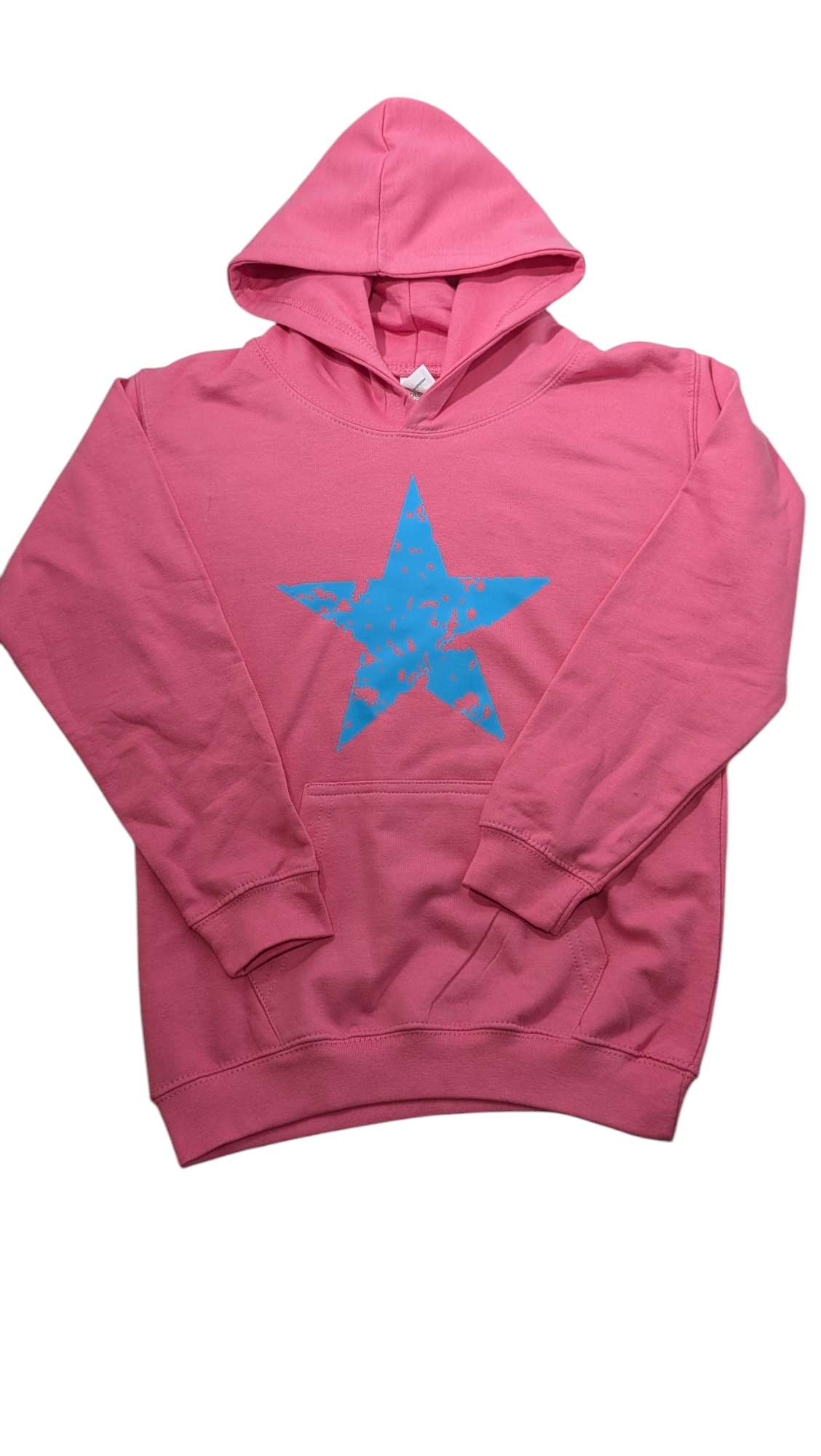 Pink Hoodie with Blue Star