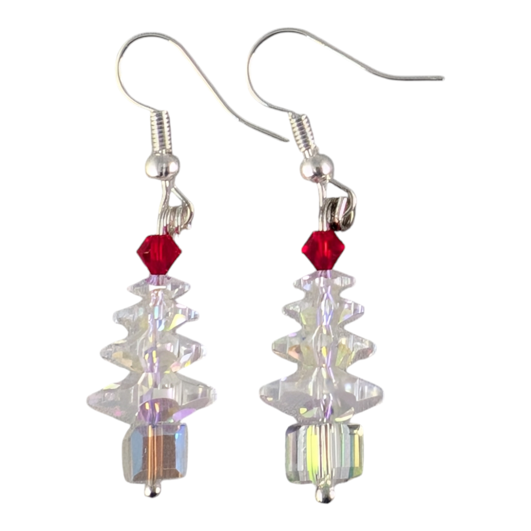 Crystal Christmas Tree Earrings