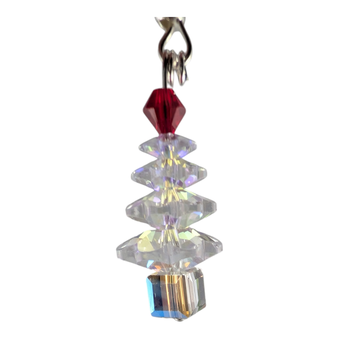 Crystal Christmas Tree Earrings