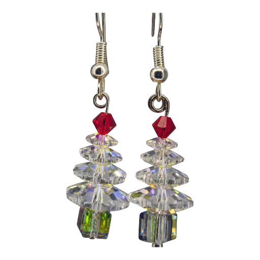 Swarovski Christmas Tree Earrings – Sparkling Festive Elegance