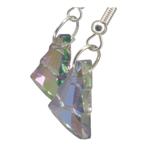 Glass Christmas Tree Angel Earrings – Festive Spirit & Angelic Charm