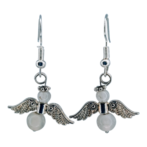 Moonstone Angel Wing Earrings – Gentle Healing & Spiritual Guidance