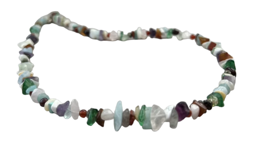 Multi-Gemstone Chip Bead Necklace