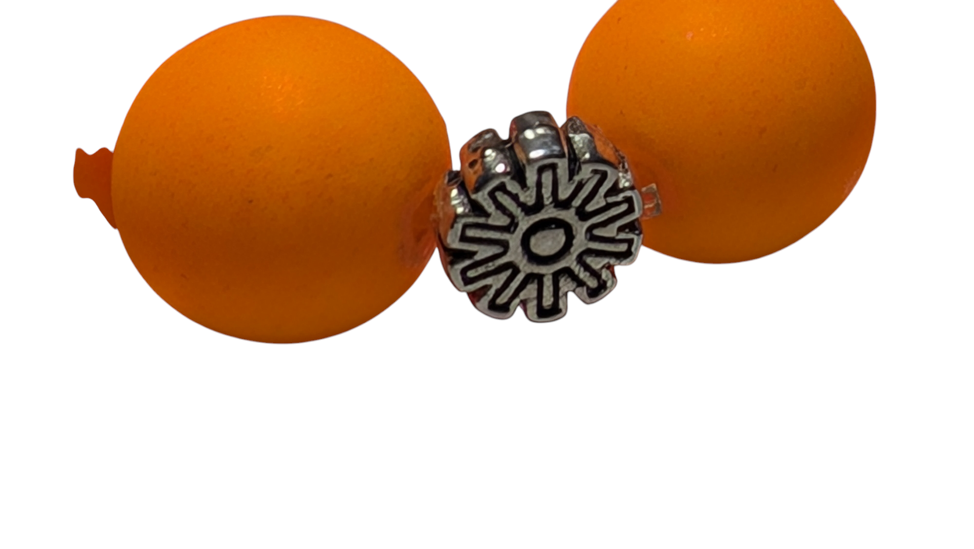 Orange Rain Flower 6mm 8mm Bracelet.
