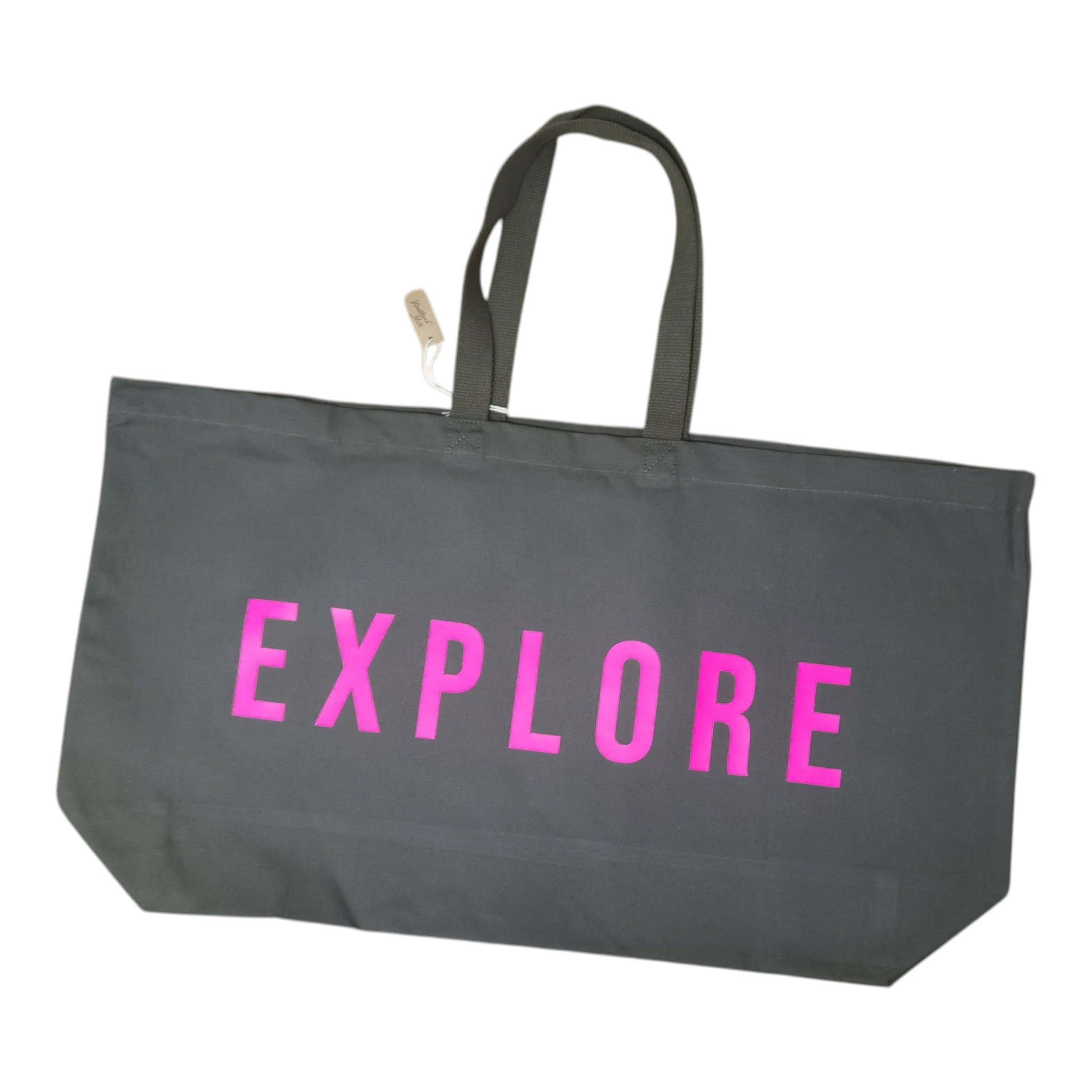 Go, Explore with this Olive-Green Oversized Tote Bag