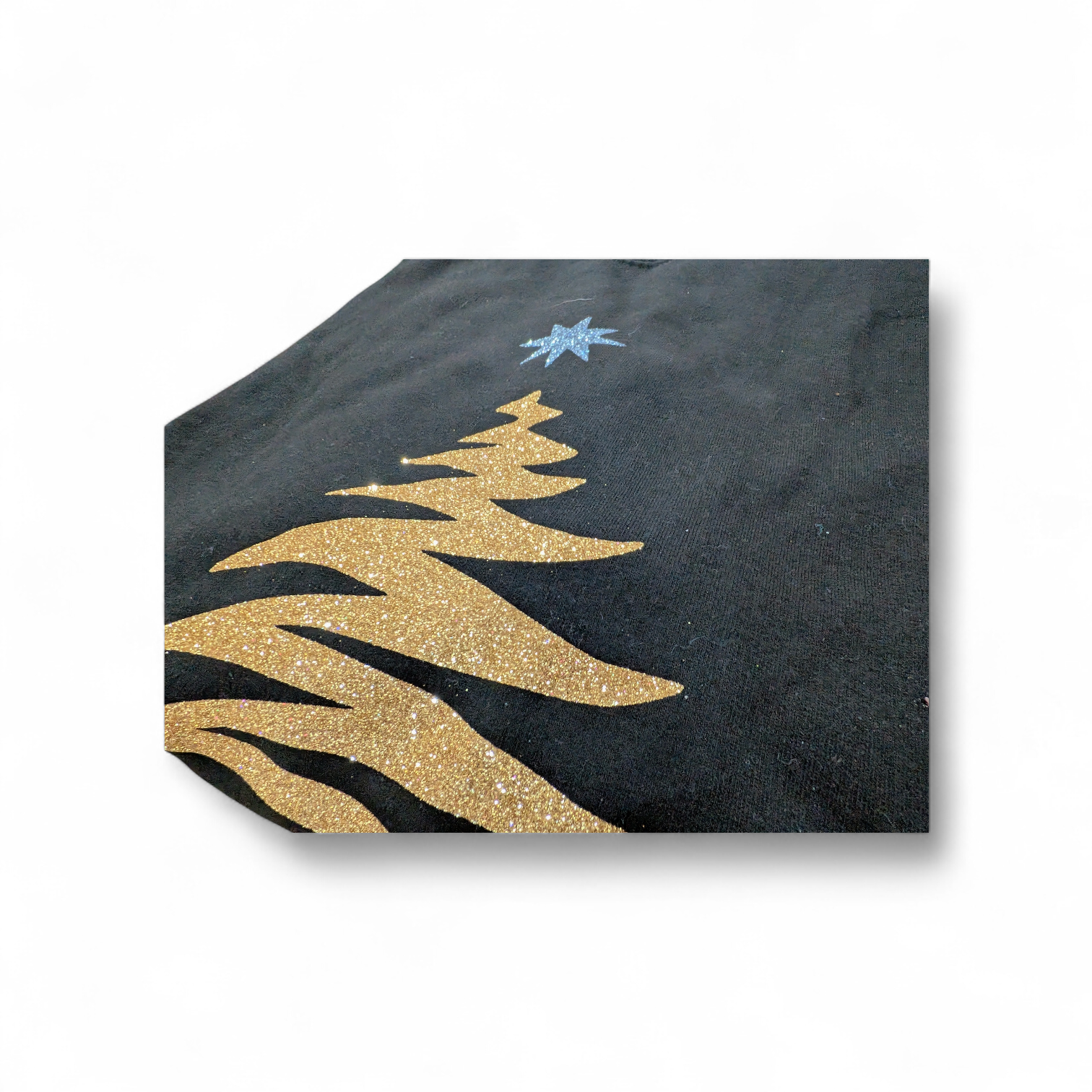SALE | Sparkly GOLD Christmas Tree Print on BLACK Sweatshirt – Limited Offer