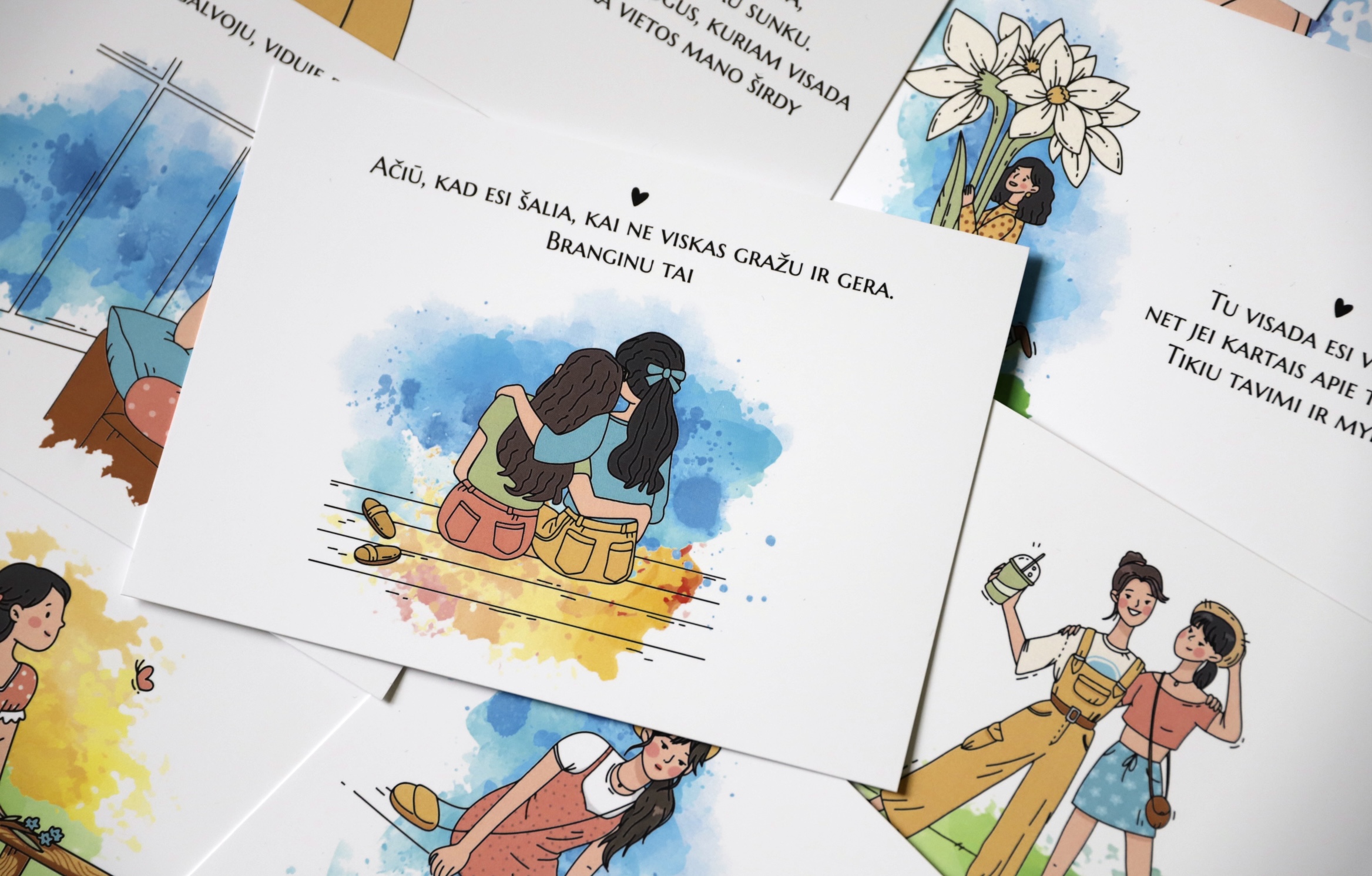 ŠILTAS LINKĖJIMAS. Atvirukų rinkinys „Žinutės, kurios apkabina”