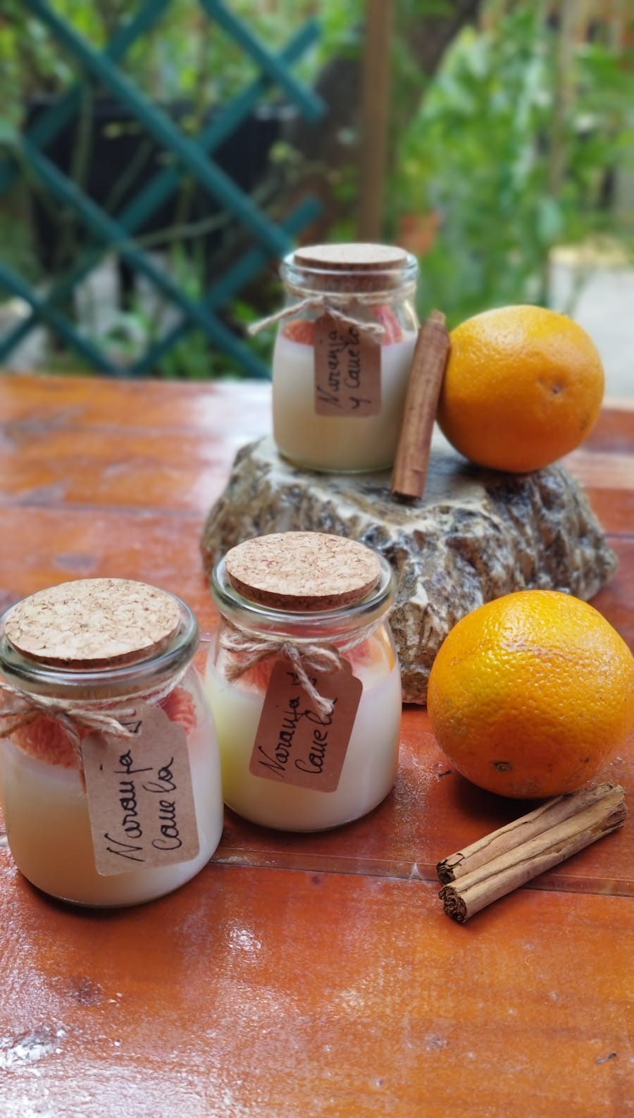 Velas aromáticas de Naranja y Canela