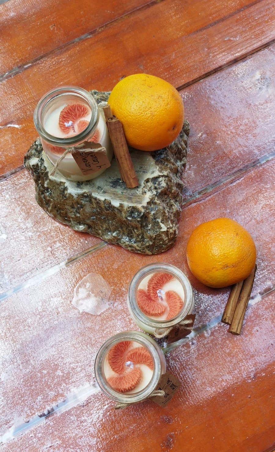 Velas aromáticas de Naranja y Canela