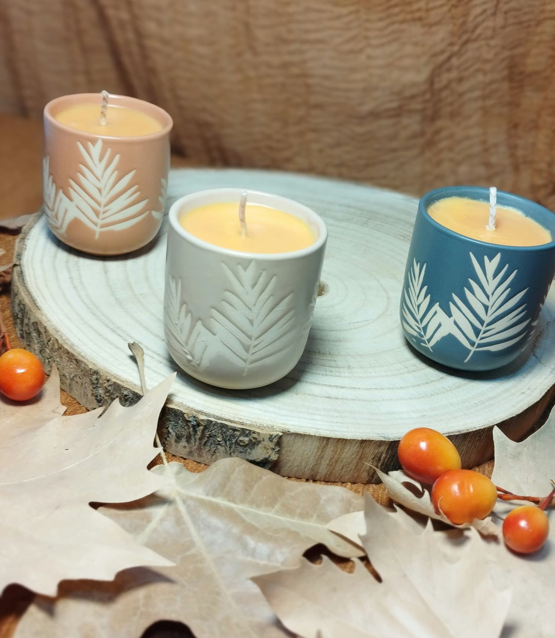 Velas decorativas aromáticas
