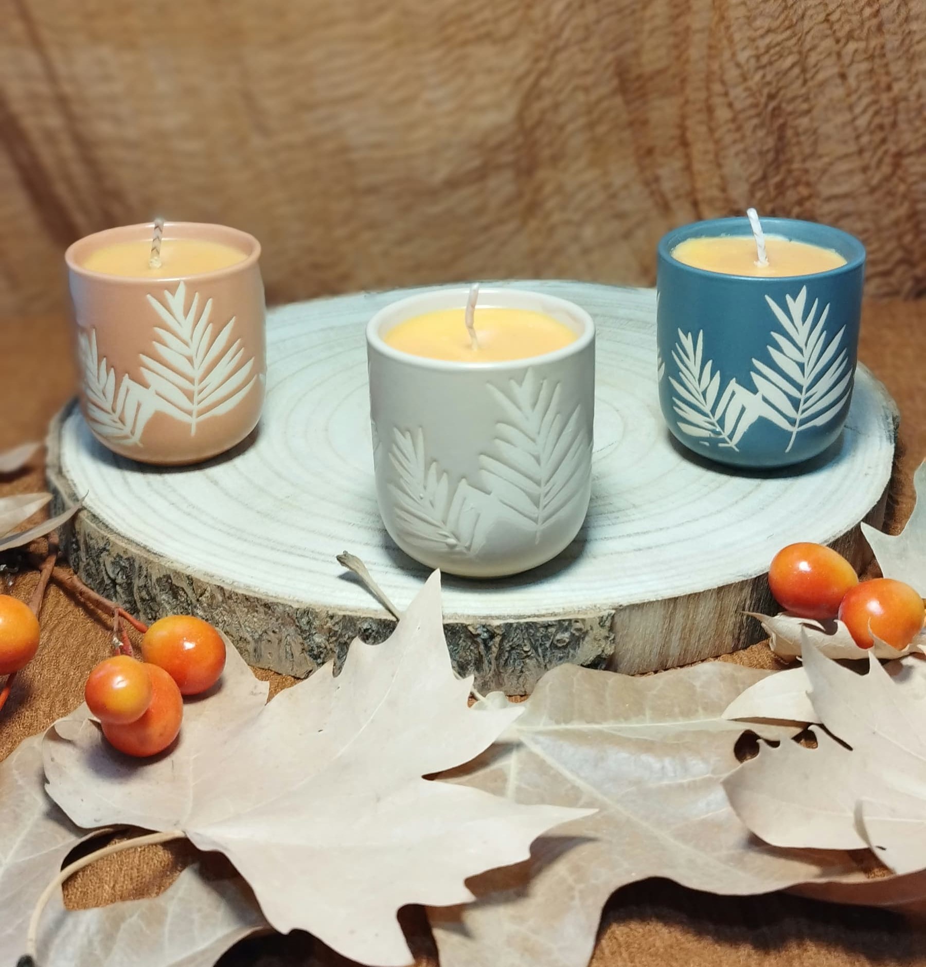 Velas decorativas aromáticas