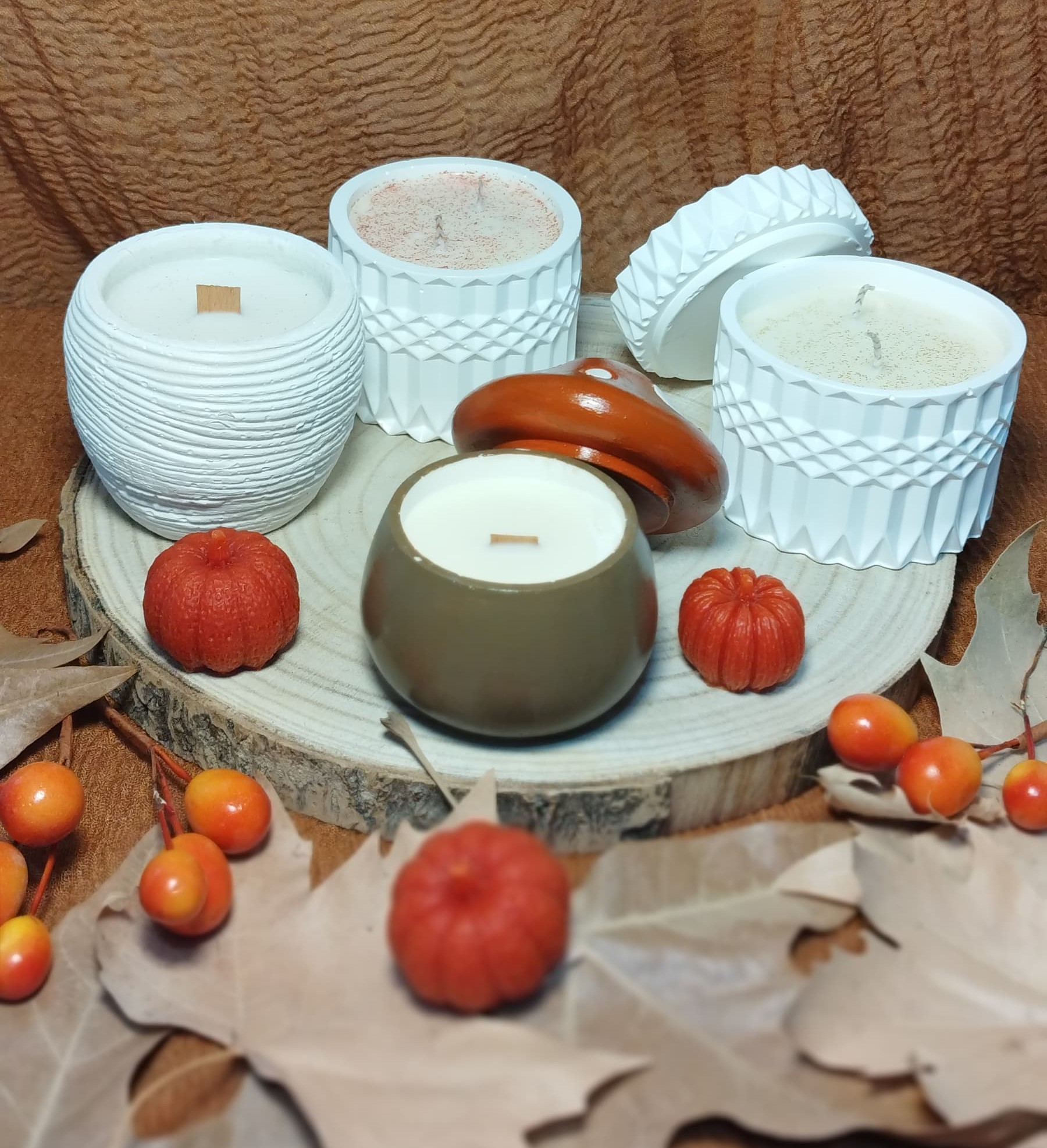 Velas decorativas de cerámica