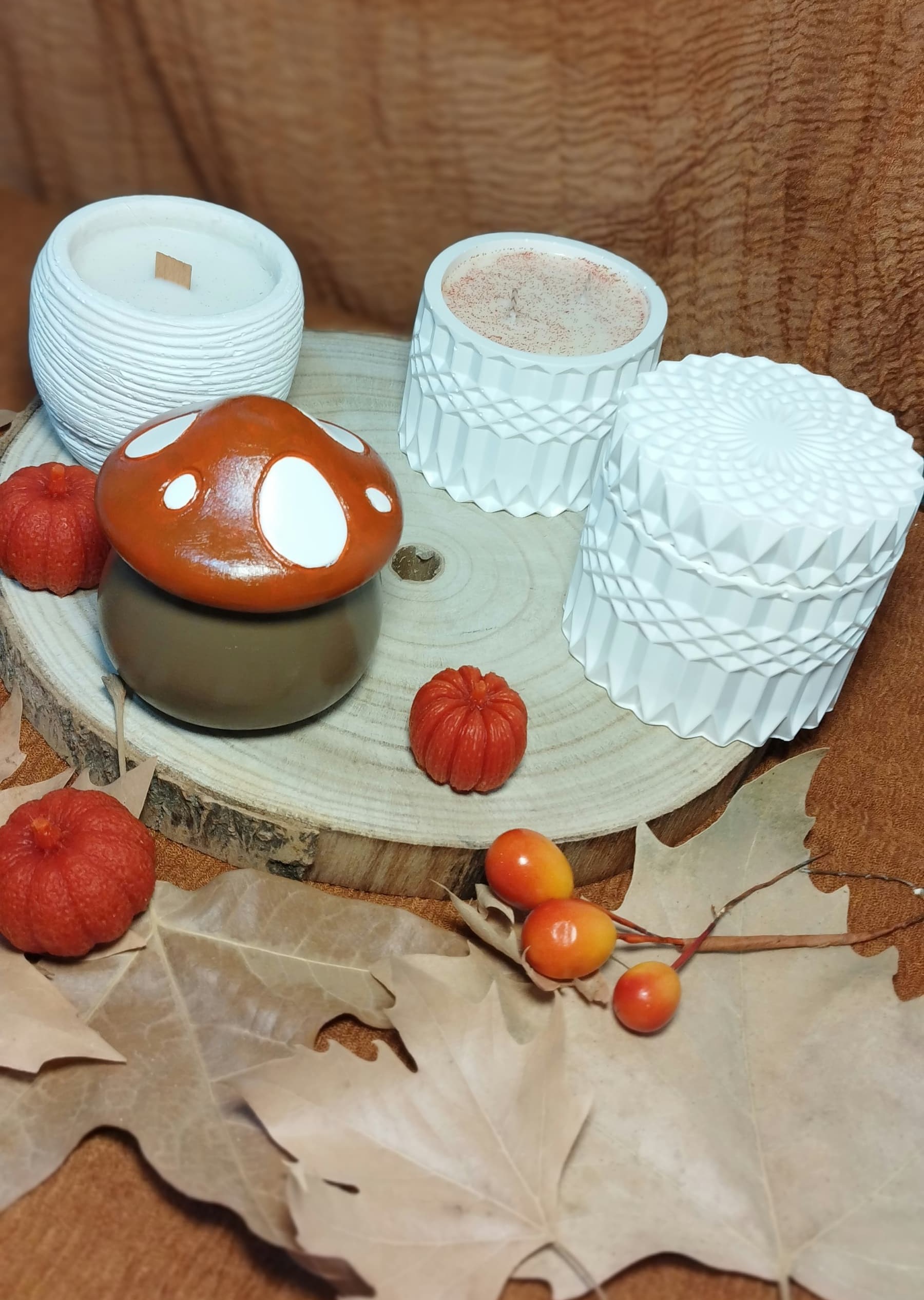 Velas decorativas de cerámica