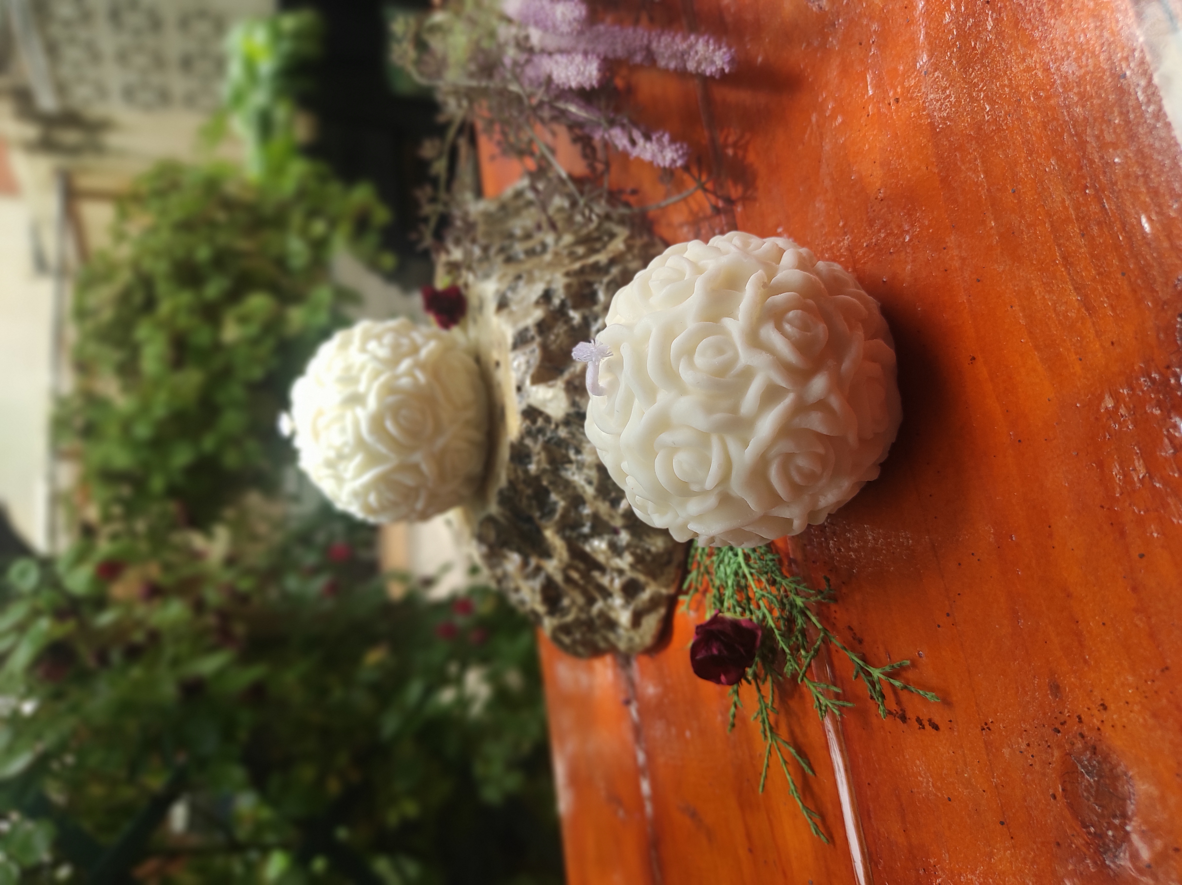 Velas decorativas de rosas