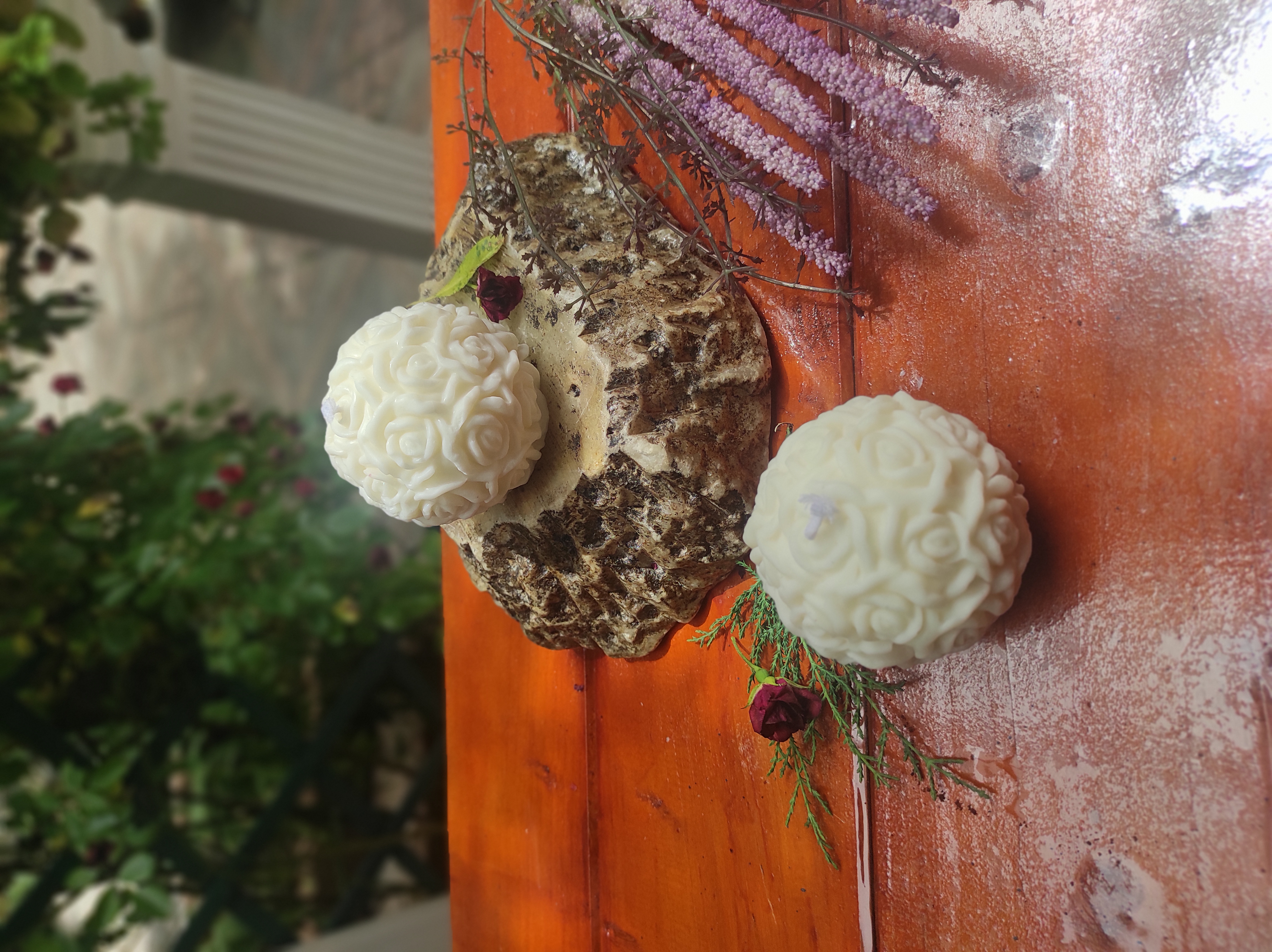 Velas decorativas de rosas