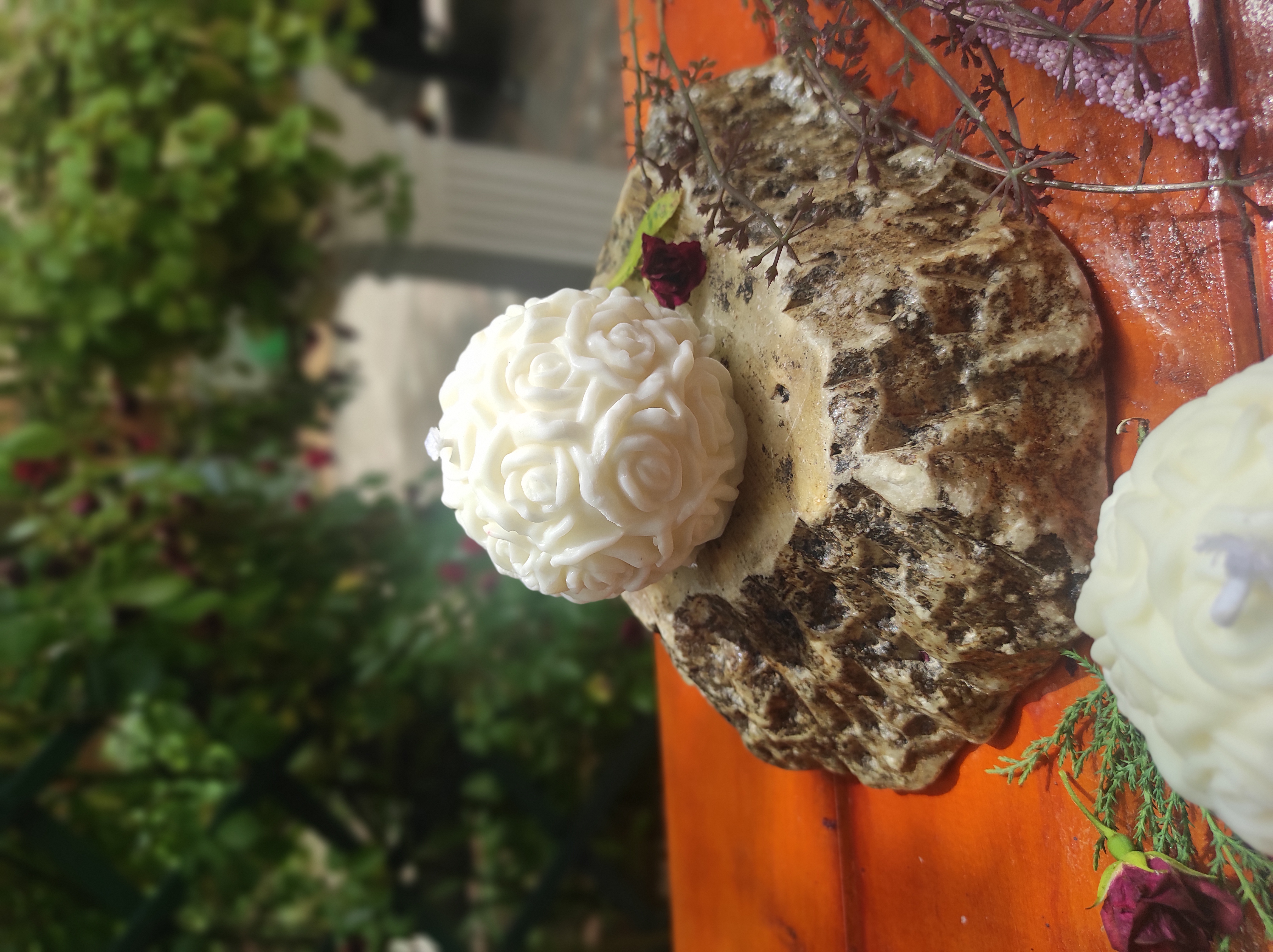 Velas decorativas de rosas