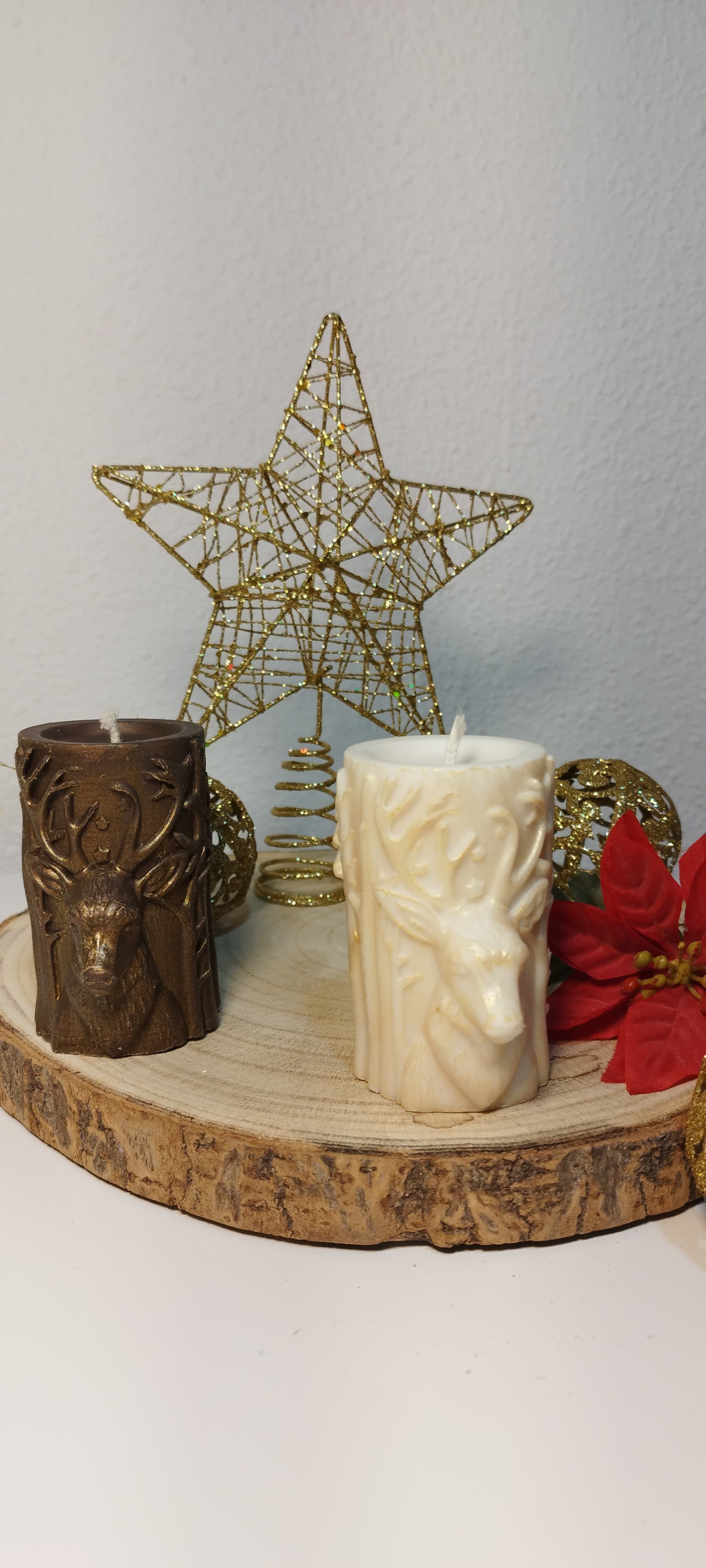 Velas decorativas navideñas