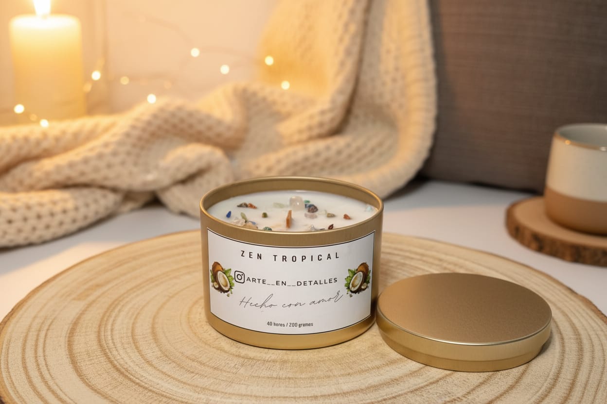 Vela Aromática Zen Tropical.